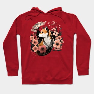 Shiba Inu Dog Japanese Cherry Blossom Sakura Flower Hoodie